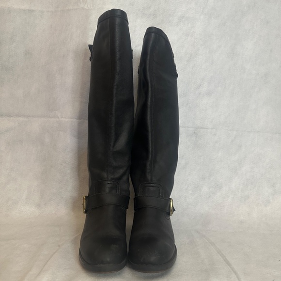 Leather Zip Up Motorcycle Boots Women's size 8 / ~ Men's size 7 Gently worn - Picture 5 of 12